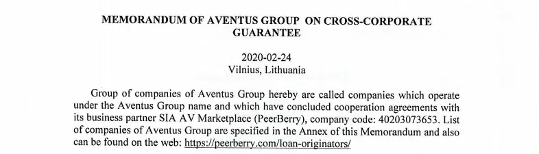 memorandum peerberry