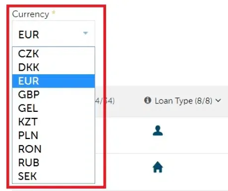 devises utilisées sur mintos
