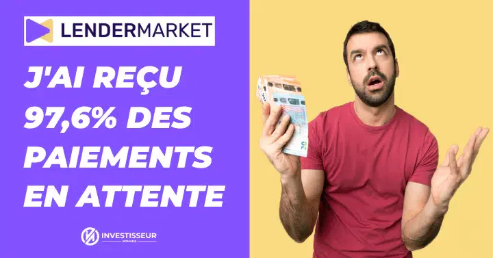 Un homme soulagé de recevoir ses paiements en attente de la plateforme Lendermarket