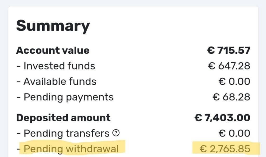 Retrait en attente sur la v2 de Lendermarket