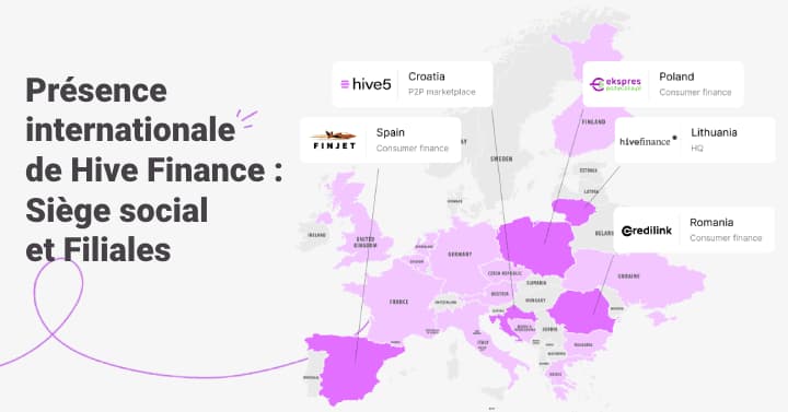 Présence internationale de Hive finance