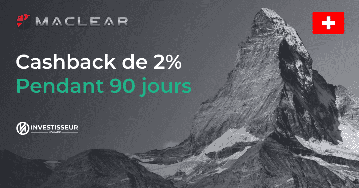 Parrainage Maclear pour obtenir un cashback de 2% pendant 90 jours