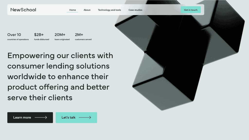 Home page du site web de Newschool.pro