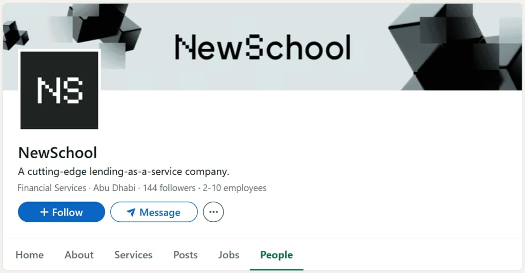 Profil Linkedin de NewSchool