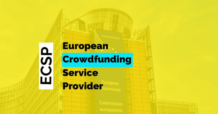Illustration visuelle ecsp (psfp), fond jaune et bâtiment de la Commission Européenne