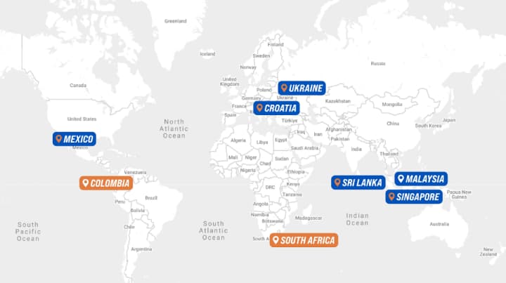 Présence internationale du groupe SpaceCrew Finance