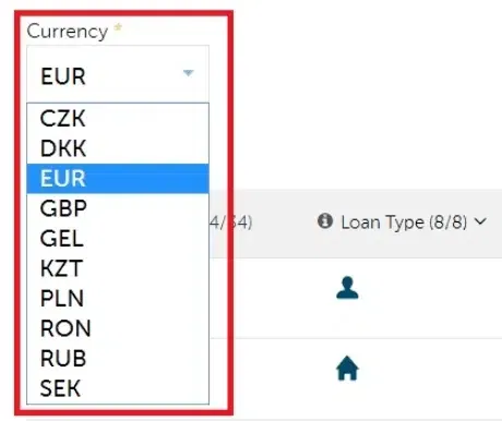 devises utilisées sur mintos