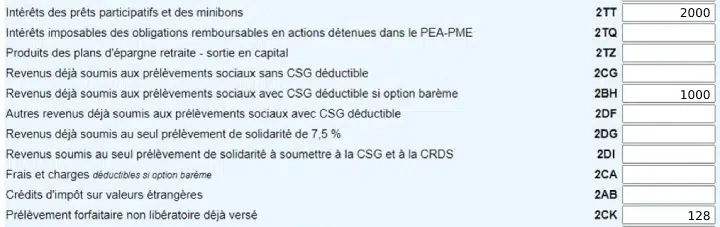 Déclaration remplie à partir des données financières des plateformes de financement participatif Raizers et Lendermarket en incuant les prélèvements sociaux