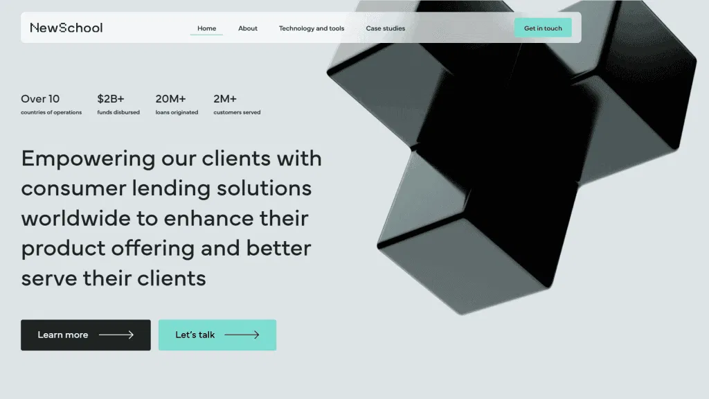 Home page du site web de Newschool.pro