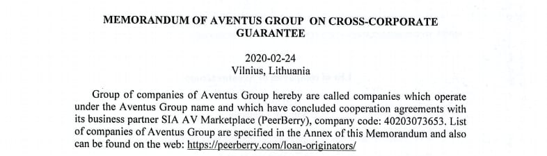 memorandum peerberry